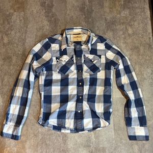 Blue Hollister flannel